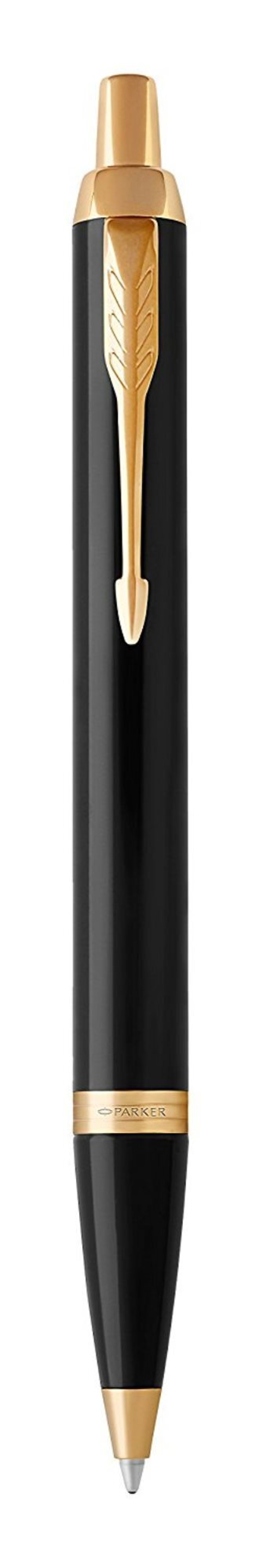 Шариковая ручка Parker IM Metal Black GT, стержень: M, цвет чернил: blue