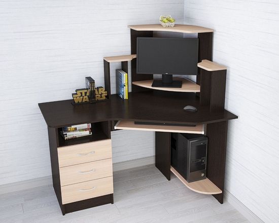 Стол письменный ГРЕТА-7 венге / дуб молочный