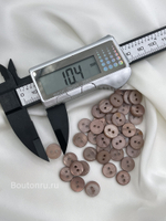 Пуговицы на прокол пыльно-розовый(коричневый) перламутр