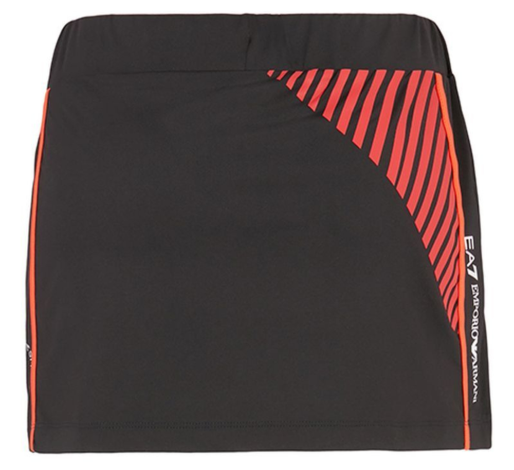 Теннисная юбка EA7 Woman Jersey Miniskirt - black