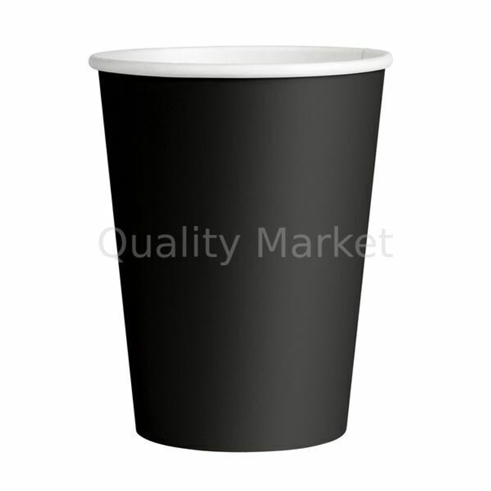 Стакан бумажный 180 мл  "Black"  (50 шт / 20 упак / 1000 шт )