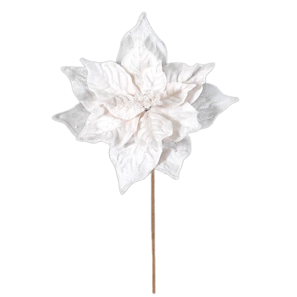 Пуансеттия на стебле белая [Арт.99136]