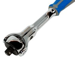 KING TONY (2752-06G) Трещотка 1/4", 150 мм, 72 зубца, дисковый механизм, поворотная голова с кнопкой