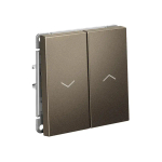 ARTGALLERY 2-клавишный ВЫКЛЮЧАТЕЛЬ ДЛЯ ЖАЛЮЗИ, 2х сх.4, 10А, механизм, МОККО