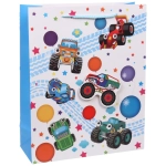 Пакет подарочный «Машинки» 26*32*10 см, микс