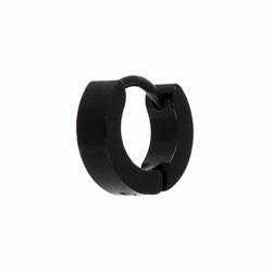 Серьга кольцо ( чёрная 3*10 мм)
