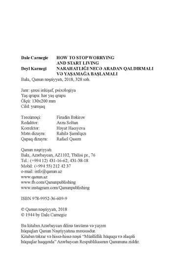 Narahatlığı necə aradan qaldırmalı və yaşamağa başlamalı