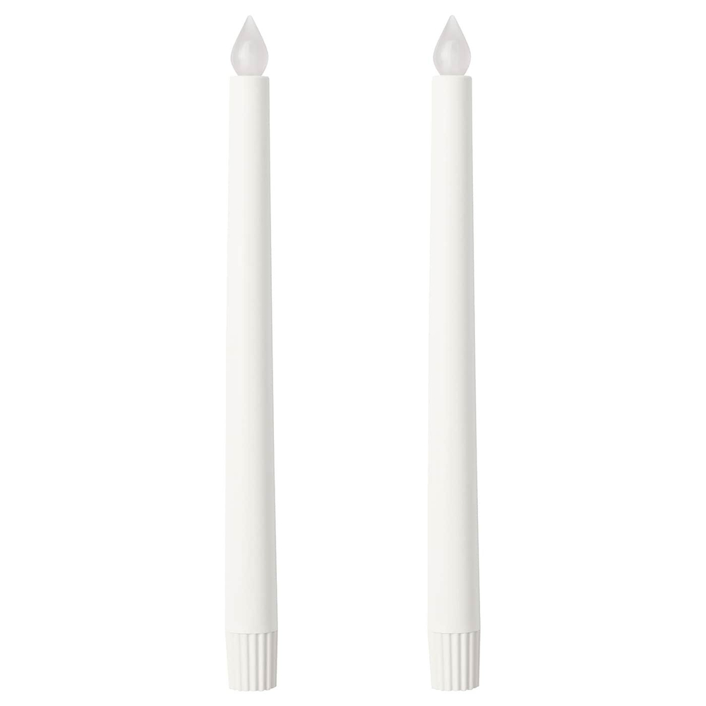 IKEA ÄDELLÖVTRÄD  (ИКЕА ÄДЕЛЛÖВТРÄД)  -  Светодиодная свеча, белая/внутренняя, 28 см
