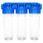 Магистральный фильтр АБФ-3 3/4" (тройной прозрачный)"Аквабрайт"