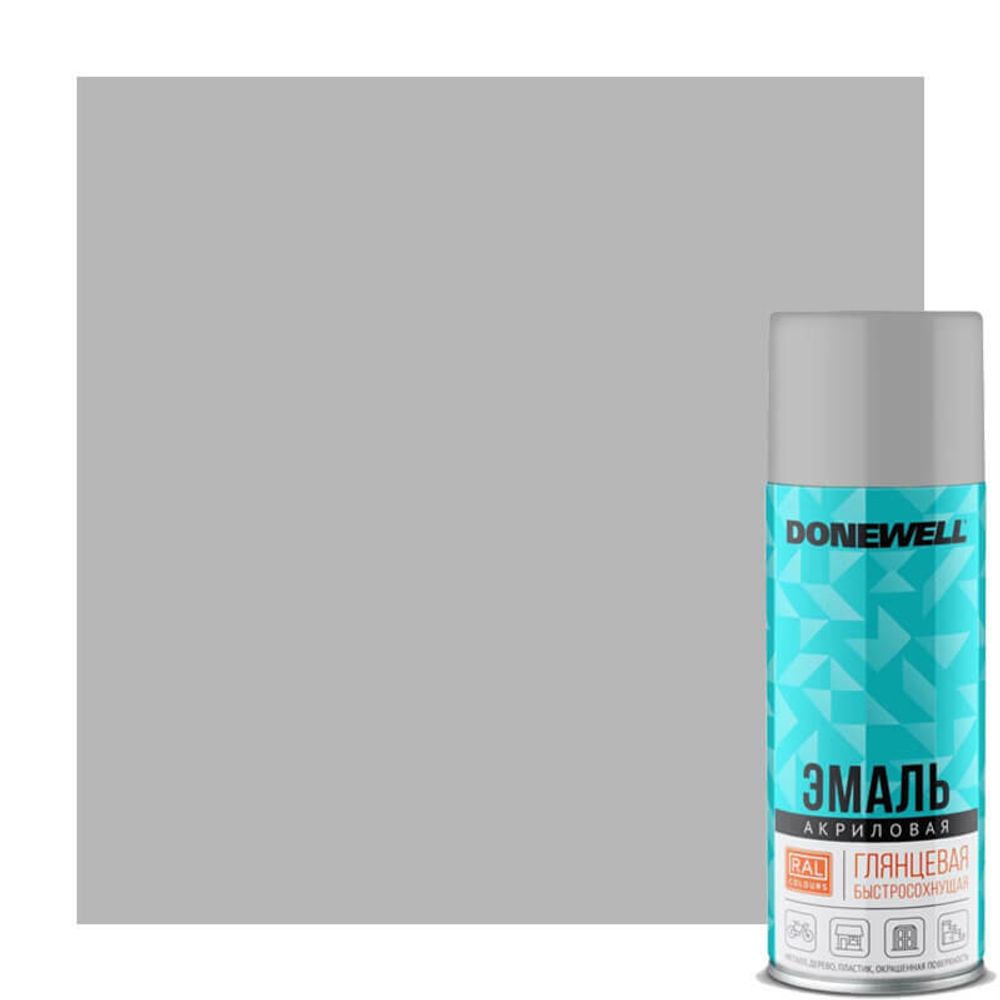 Эмаль DONEWELL универсальная акриловая RAL 7035 светло-серая глянцевая