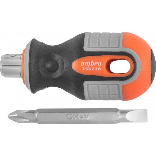 Отвертка OMBRA стержневая двусторонняя ROUND GRIP, РН2,SL6x38мм   756238