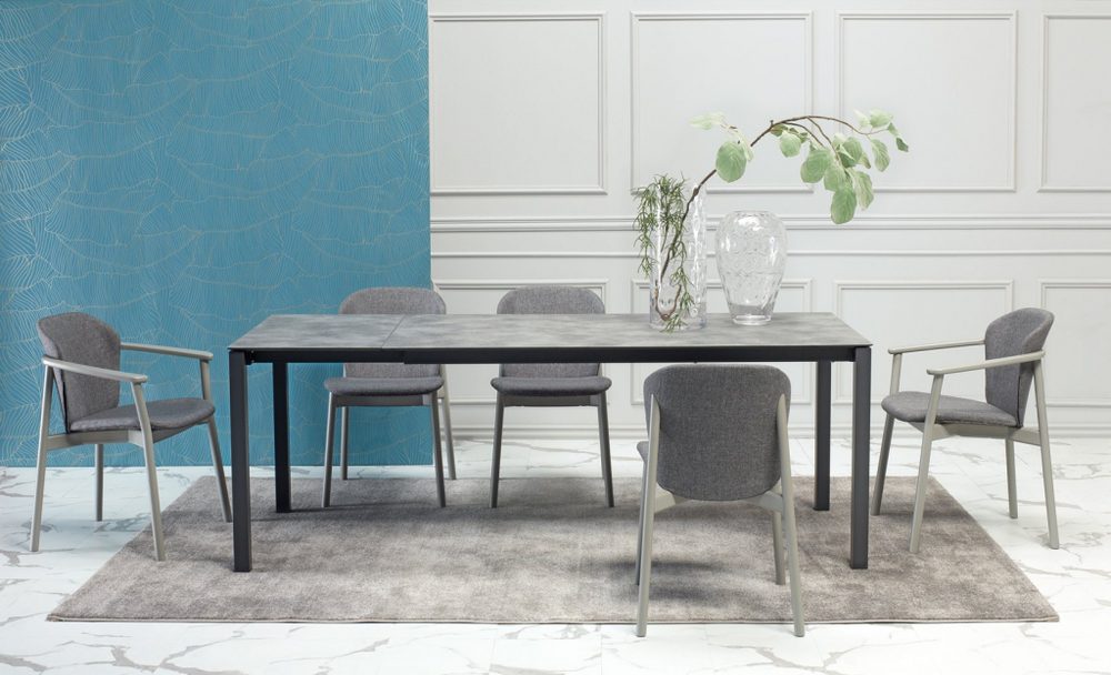 Стул деревянный с обивкой Scab Design Natural Finn, матовый серый бук, серый