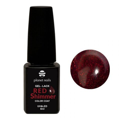 Planet Nails Гель-лак "Red Shimmer" - 833, 8мл