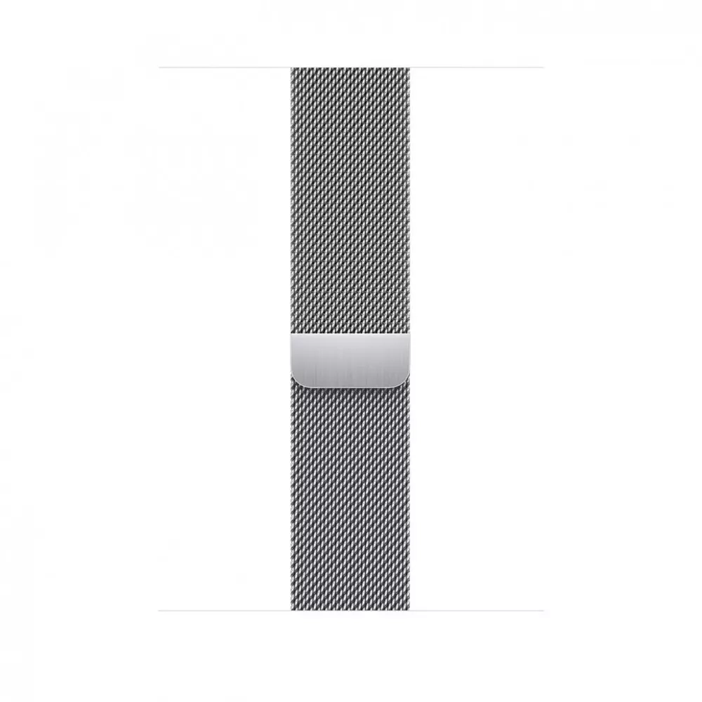 Apple Watch Series 8, 41мм, из стали серебристого цвета, миланский сетчатый браслет