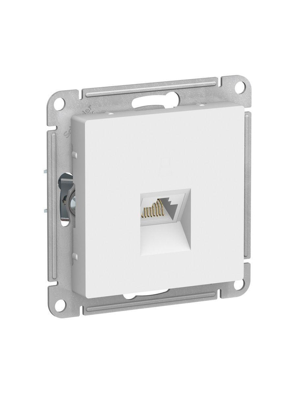 Розетка компьютерная AtlasDesign RJ45 кат.6A механизм бел. SE ATN000186