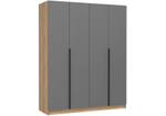 Шкаф Woodville Широн 1600 графит серый, дуб крафт золото