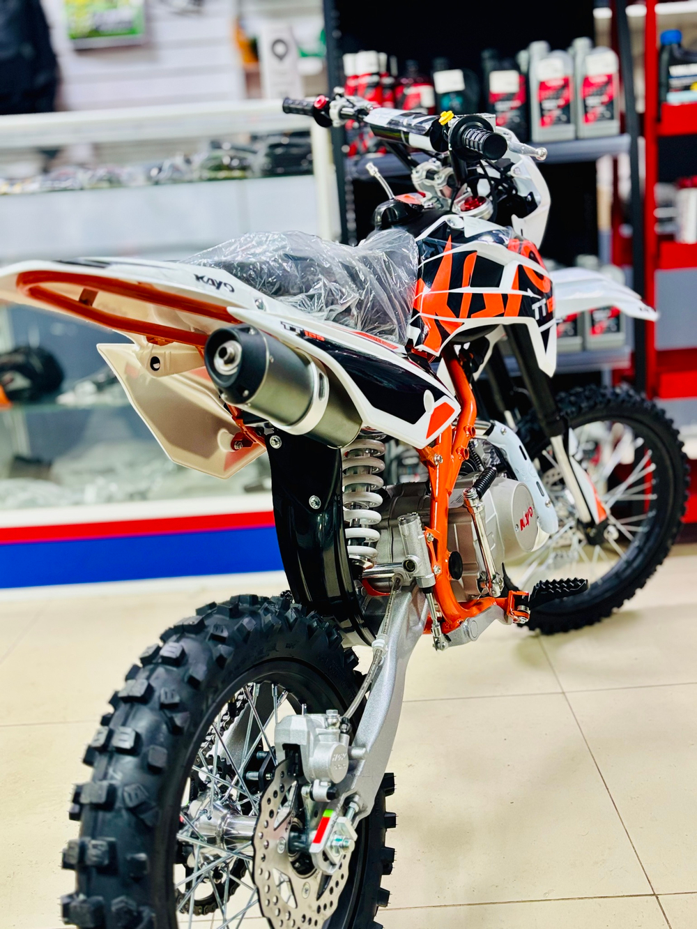 ПИТБАЙК KAYO BASIC K125EM 17/14 KRZ (МЕХАН. СЦЕПЛ., ЭЛ. СТАРТЕР 2024 Г.)
