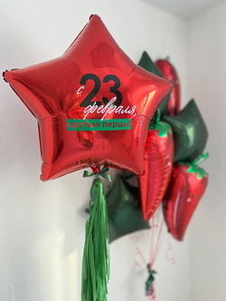 Воздушные шары С 23 февраля, крутые перцы! №2794