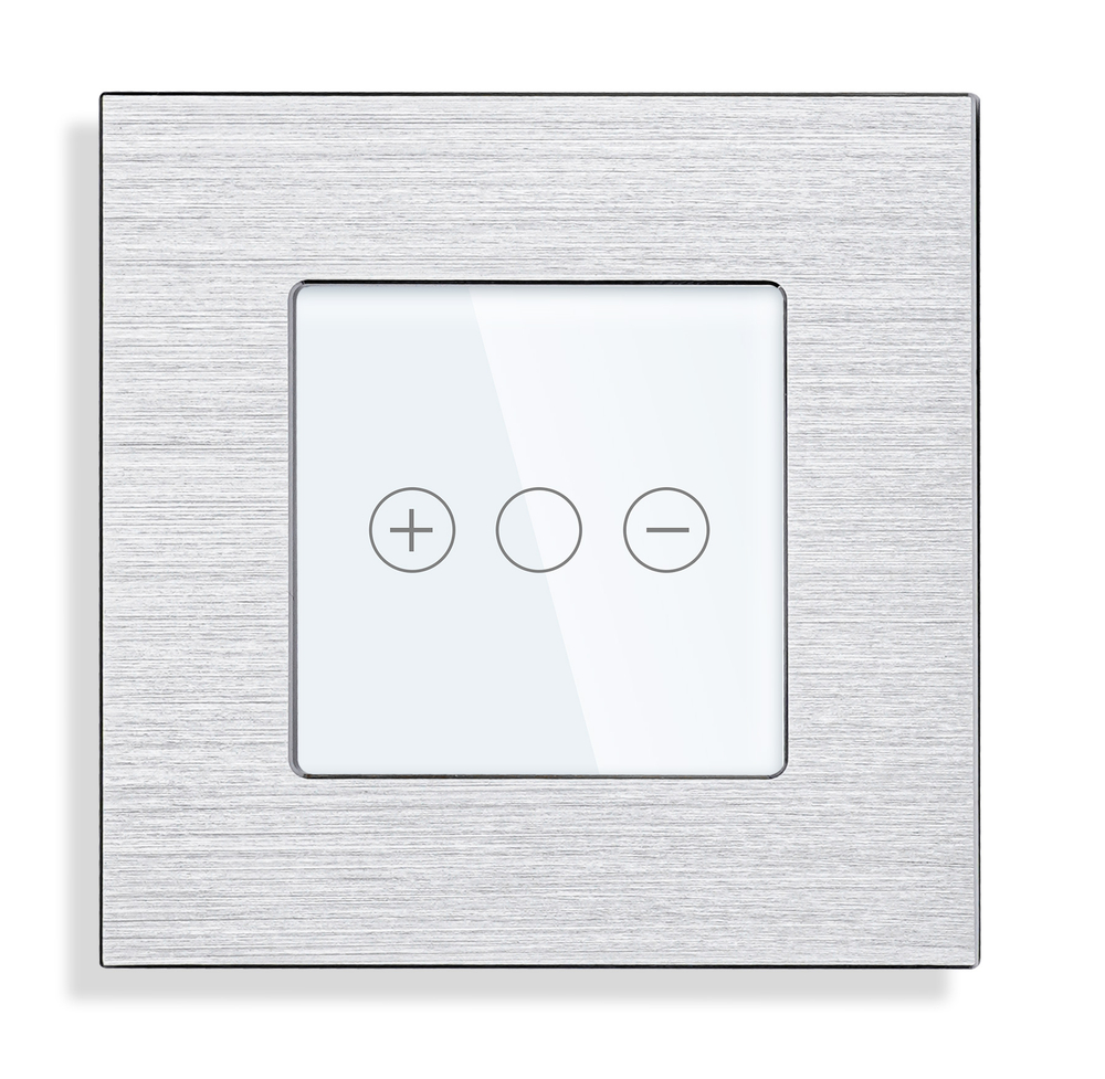 Стеклянная панель для рамки (диммер) DM-WT 47*47мм БЕЛЫЙ