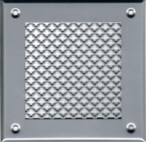 Решётка 150*150 хром, мелкий цветок