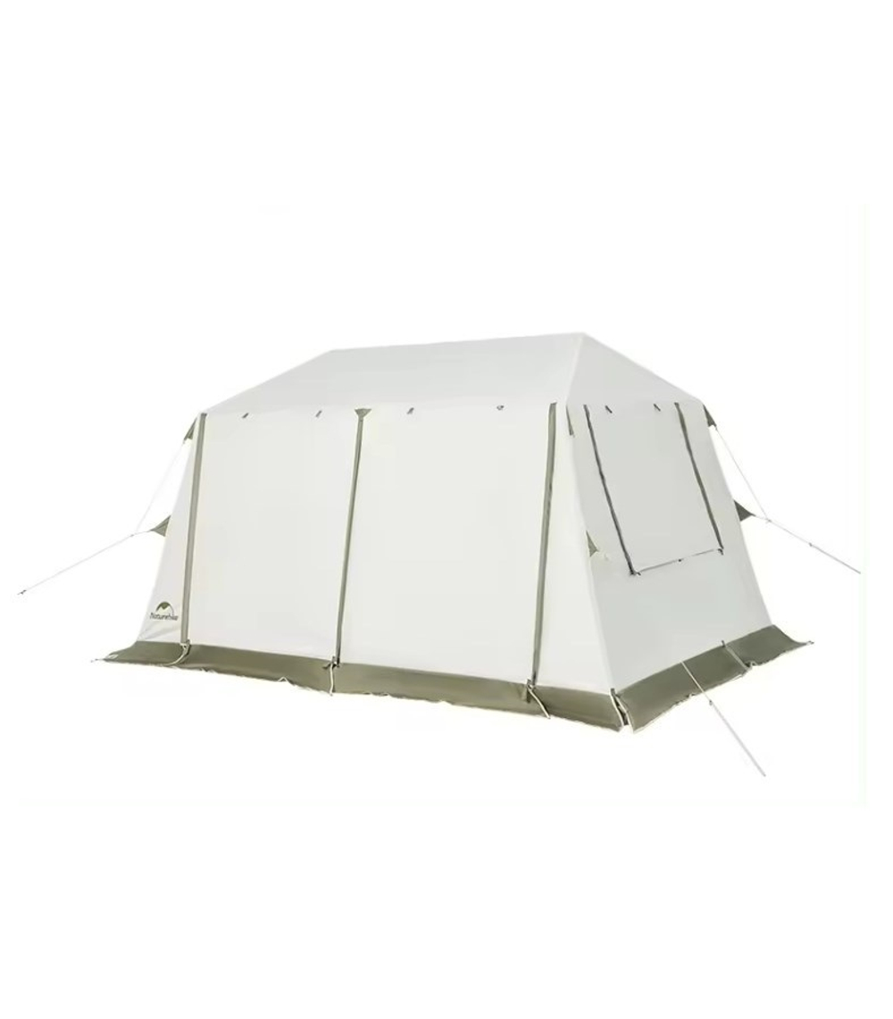 Палатка Naturehike Village 8.5 AIR 4-местная, надувной каркас, бело-коричневая