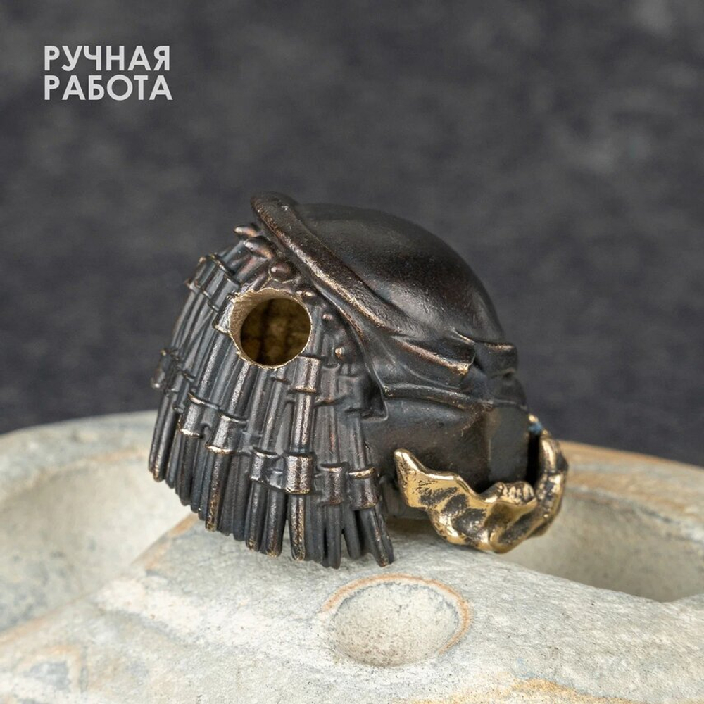 Бусина «Хищник» из латуни