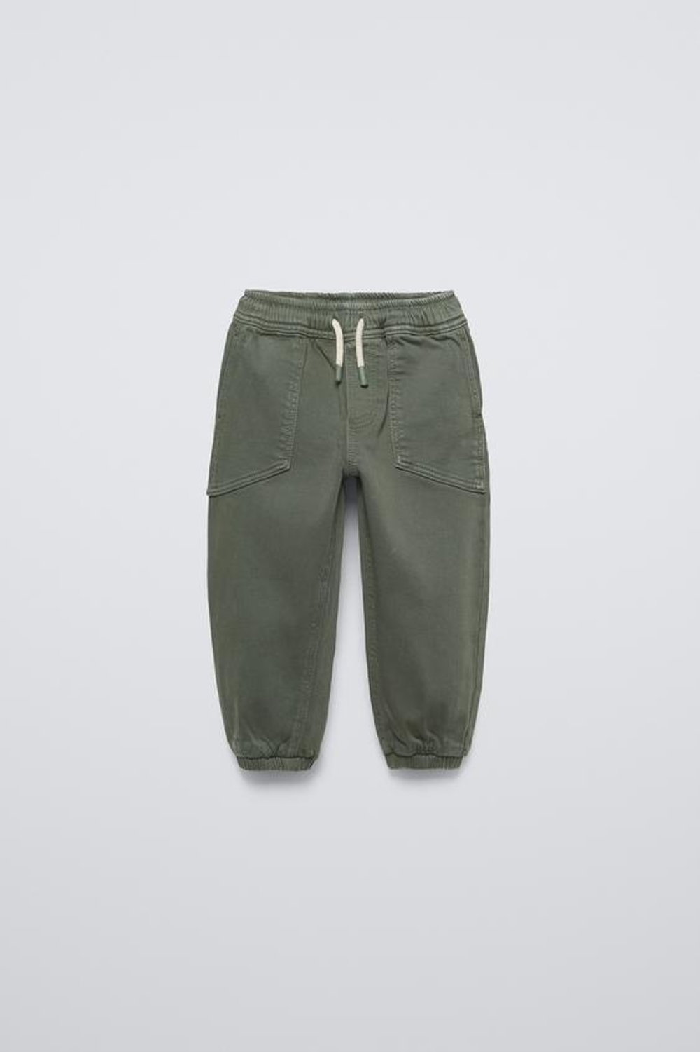 ZARA БРЮКИ-ДЖОГГЕРЫ КОМФОРТНОГО КРОЯ, ХАКИ