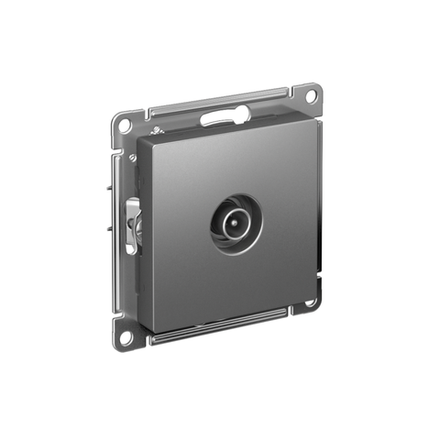 Розетка телевизионная проходная TV AtlasDesign 4дБ механизм сталь SE ATN000992