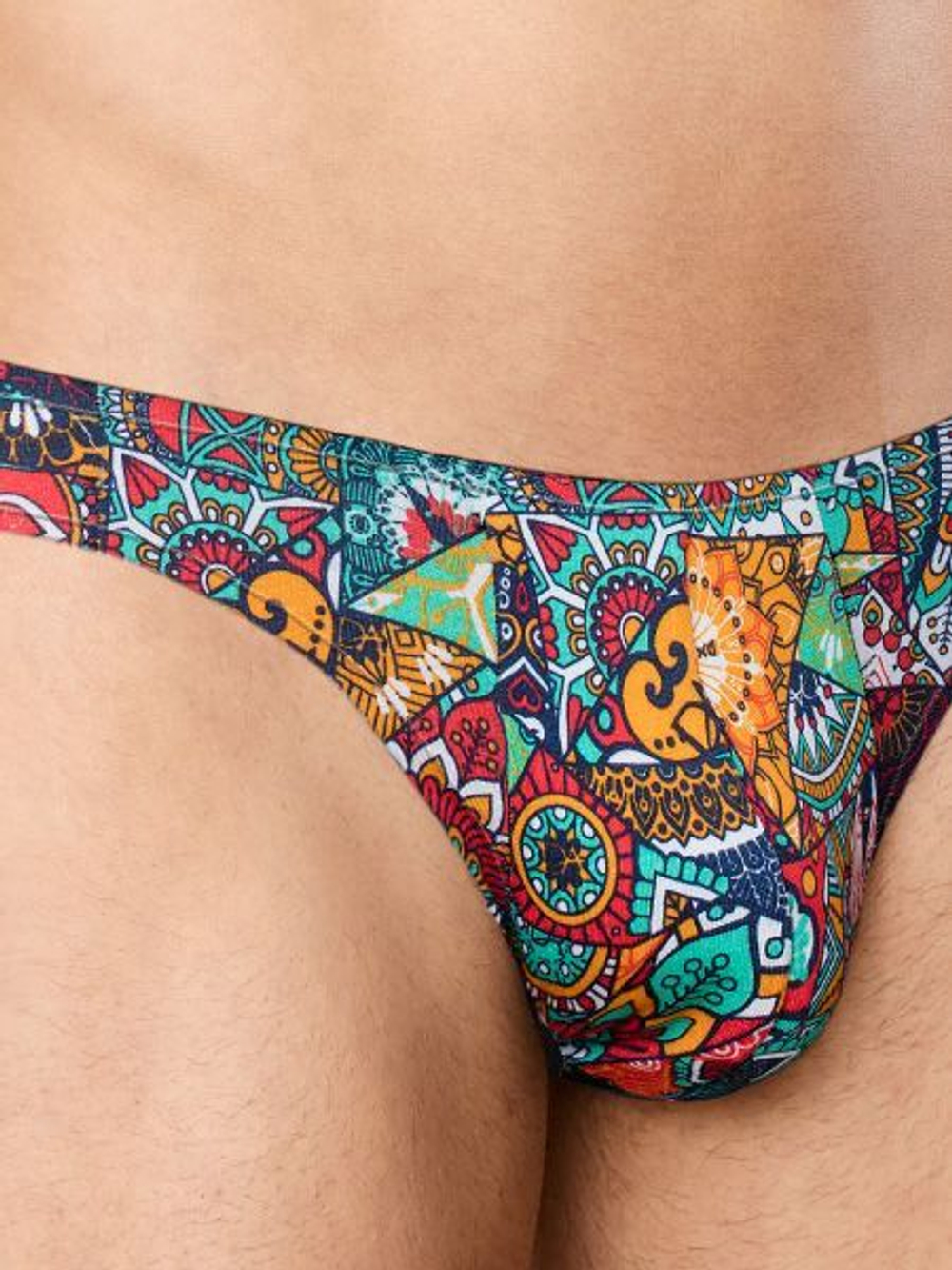 Мужские трусы-слипы с цветным принтом Doreanse Patchwork (Размер: XXL) (Цвет: разноцветный)