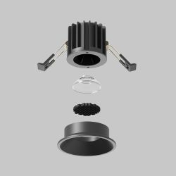 Светильник встраиваемый светодиодный Maytoni   DL058-7W2.7K-B