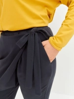 Штаны оверсайз на завязках с запахом большие размеры