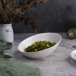 Салатник 125 мл 13,8*13,2 см h6,4/2,5 см скошенный белый фарфор NEW P.L. Proff Cuisine [6]