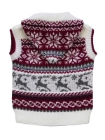 Жилет вязаный на молнии с капюшоном