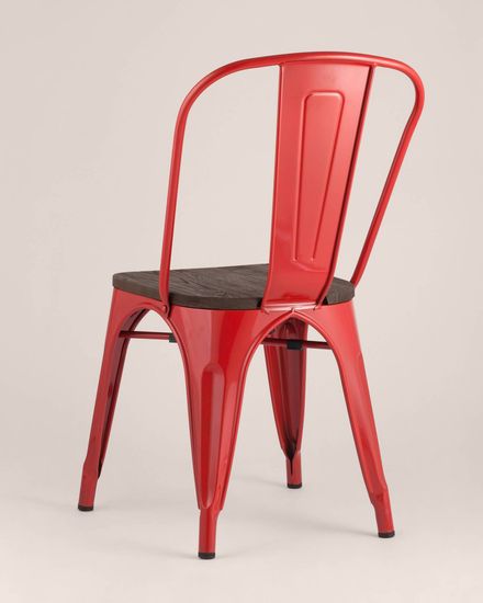 Стул TOLIX WOOD красный глянцевый