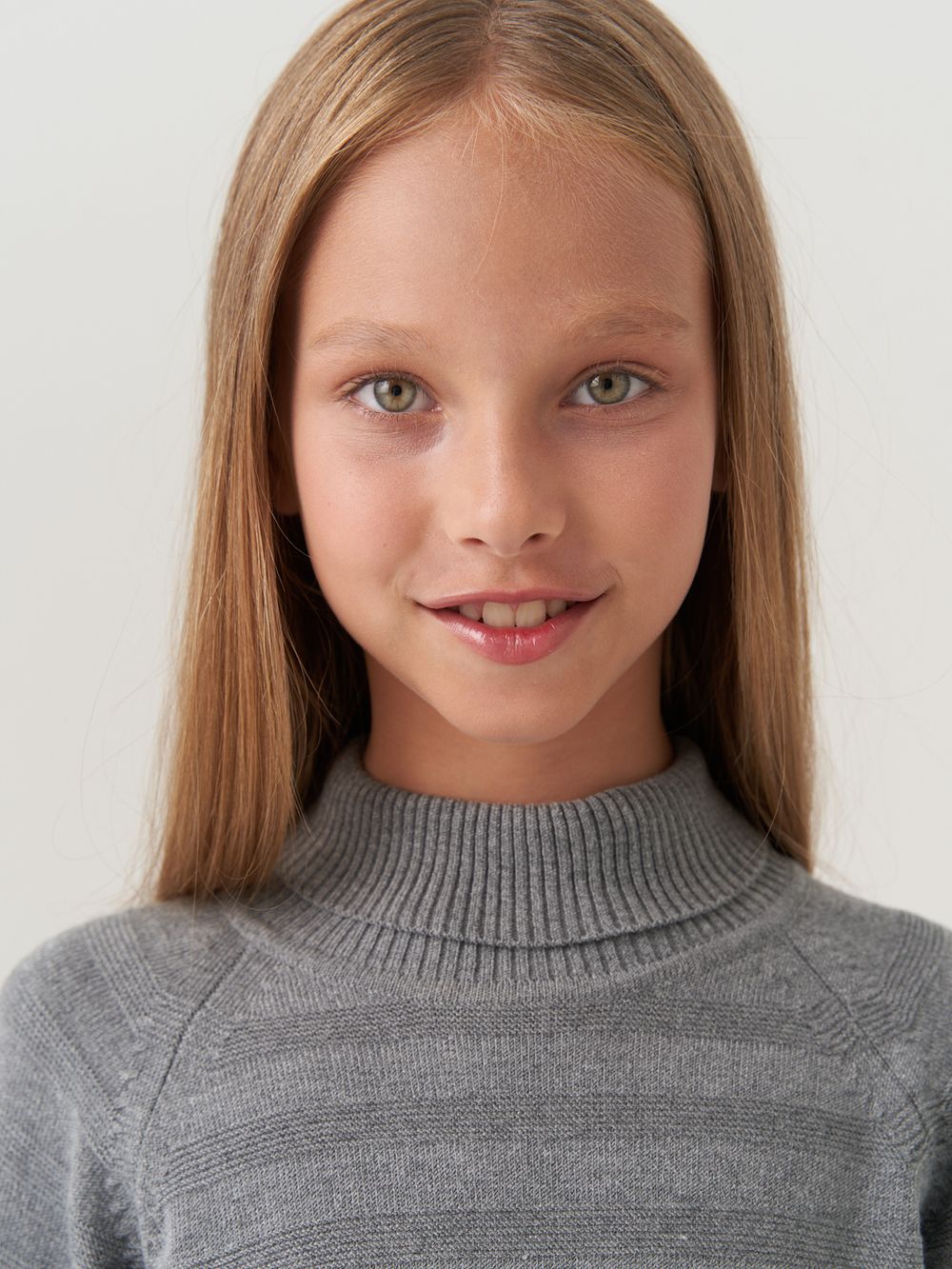 Водолазка в школу для девочки AT743  серый