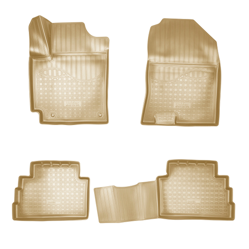 Ковры в салон Norplast/Unidec для Hyundai Kona (2017-)Полиуретан,Бежевый, арт.NPA11-C31-370-B