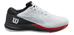 Мужские кроссовки теннисные Wilson Rush Pro Ace Clay M - white/black/poppy red