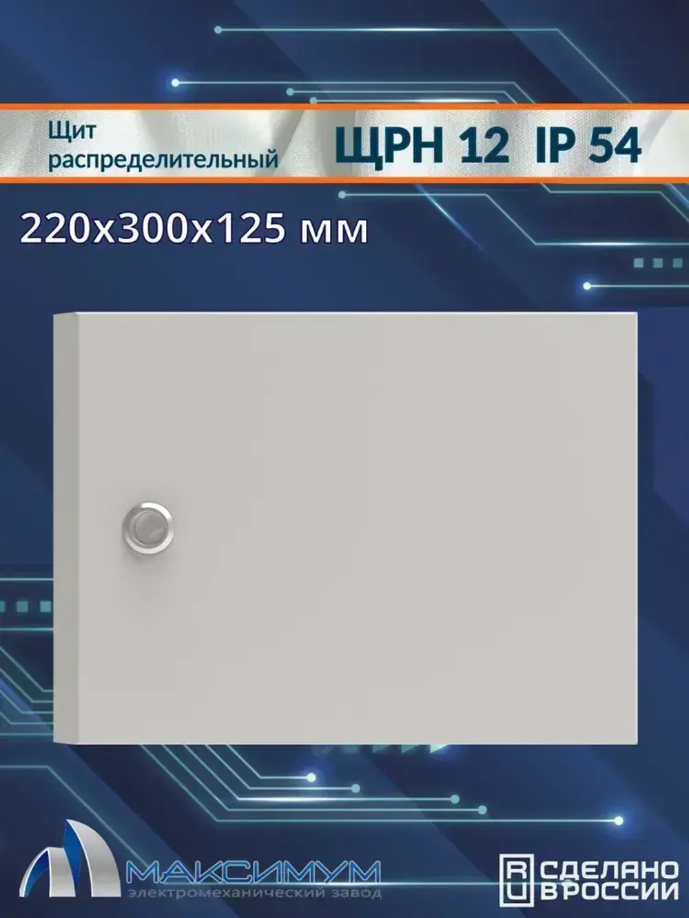 Корпус щита распределительного навесного ЩРН-12 (220х300х125) IP54 , металл