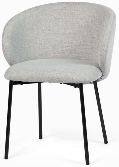 Стул Jhonas серая ткань, черные ножки