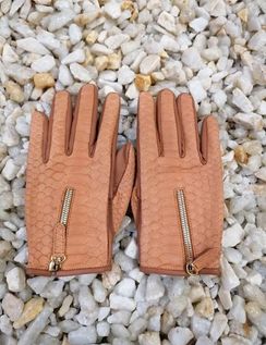 Перчатки из кожи питона AC-75