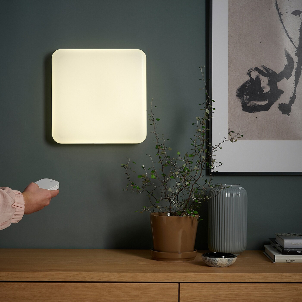 IKEA JETSTRÖM  (ИКЕА ЙЕТСТРÖМ)  -  Светодиодная настенная панель, интеллектуальная диммируемая/проводная установка цветной и белый спектр, 30x30 см