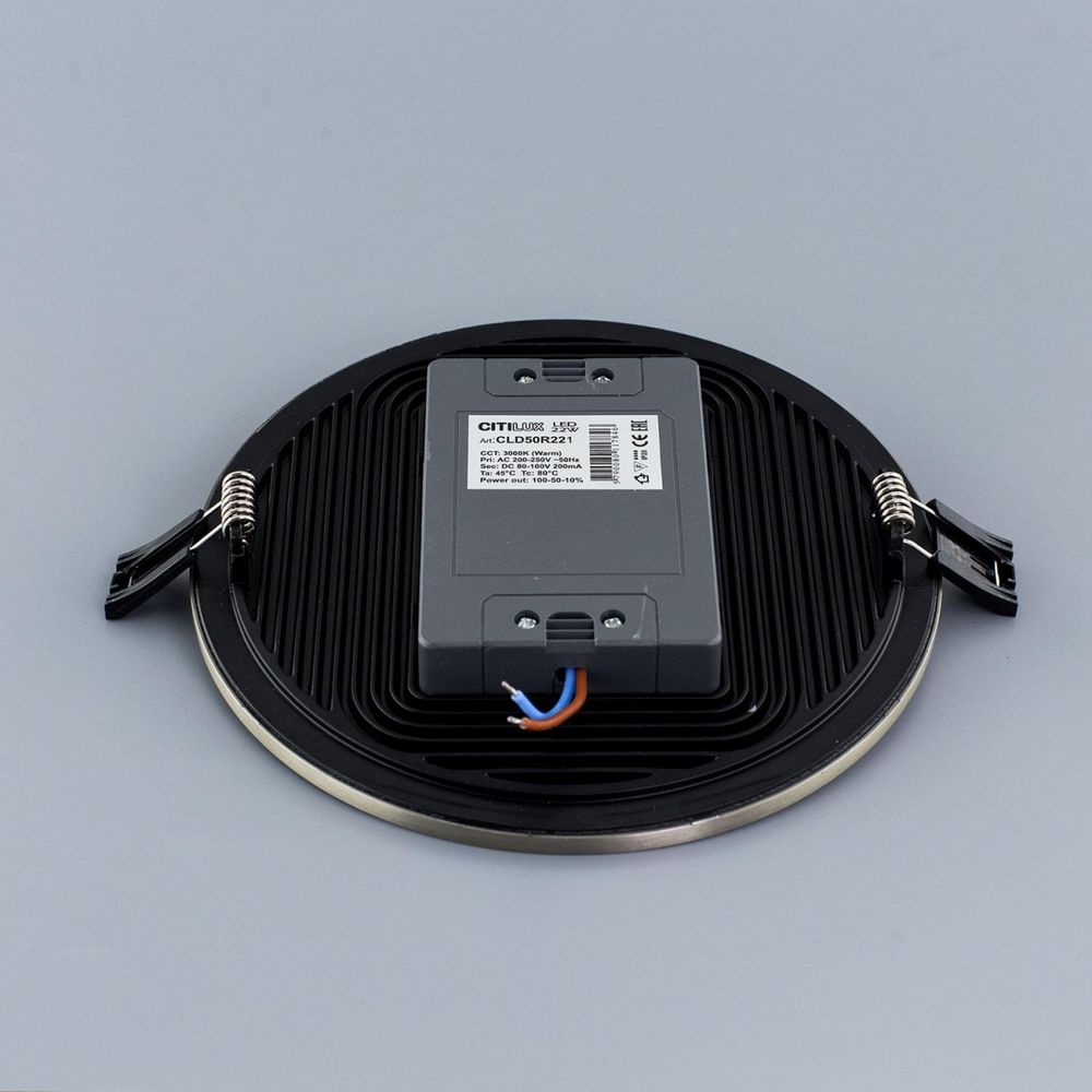 Citilux Омега CLD50R221 LED Встраиваемый светильник с диммером Матовый Хром