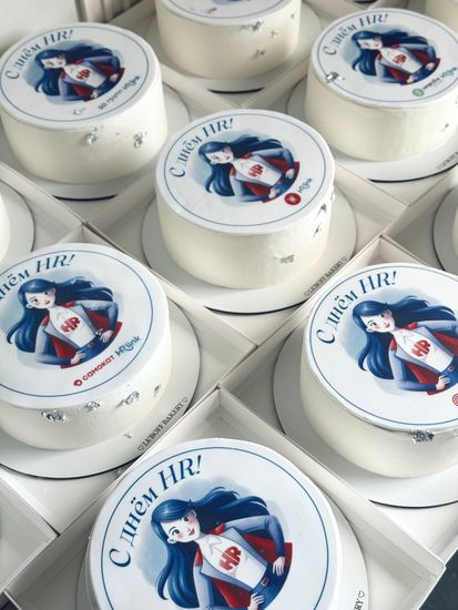 Корпоративный бенто торт с логотипом на день рождение компании