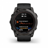 Смарт часы Garmin Fenix 7X Pro Sapphire Solar Edition Титановый угольно-серый корпус с DLC-покрытием и черным ремешком