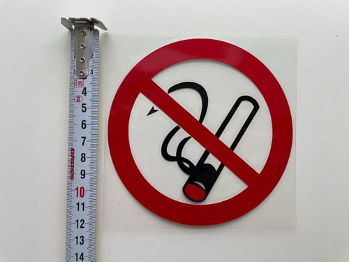 Наклейка (Не Курить) на автомобиль, стикер на стекло (1 шт.)