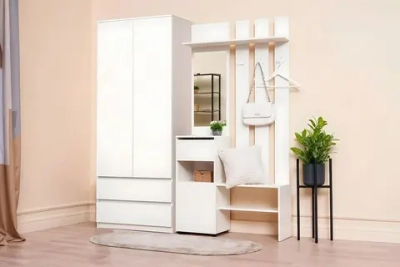 Прихожая Эккервуд белый текстурный