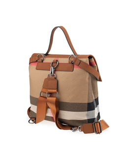 3603BROWN Рюкзак жен., иск.кожа + текстиль