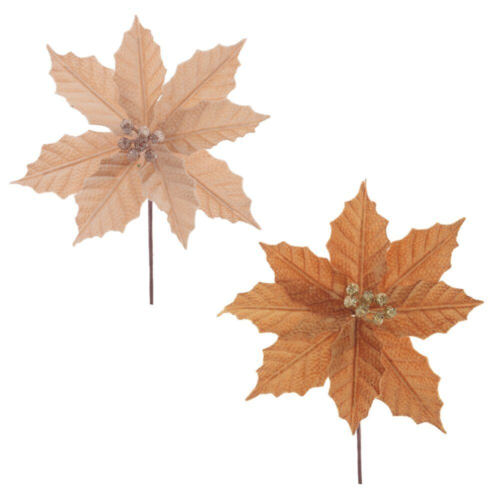 GAEM Цветок искусственный "Пуансеттия", L25 W25 H27 см, 2в.