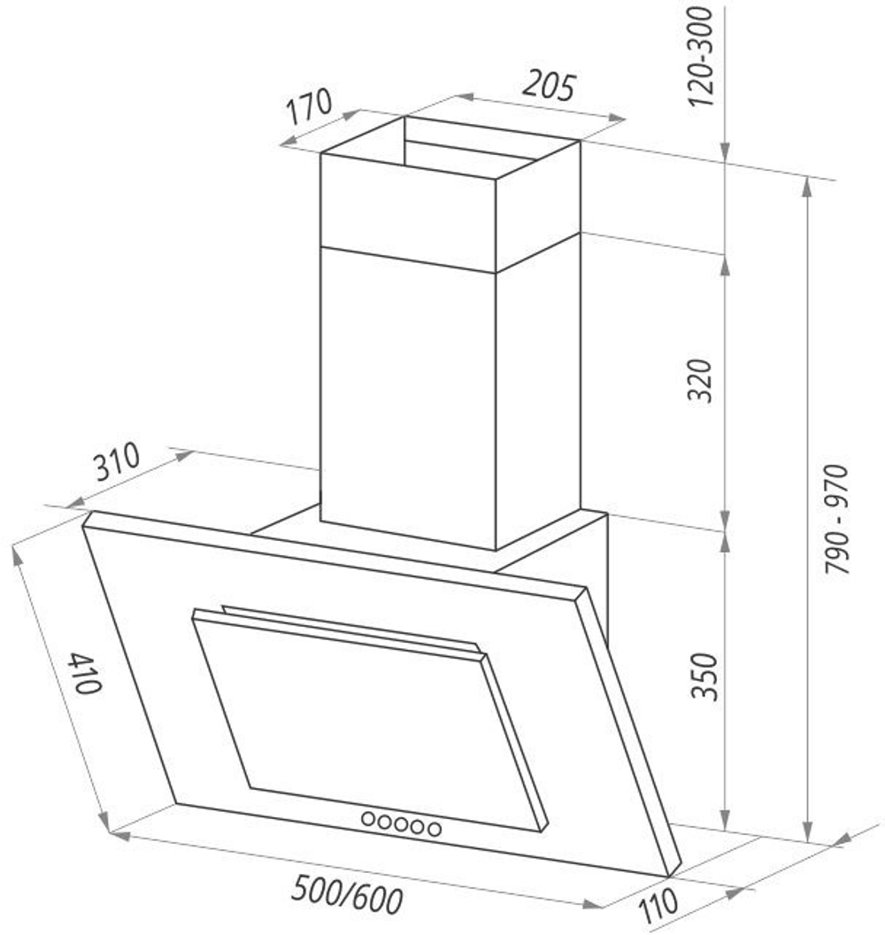 Кухонная вытяжка MAUNFELD Tower C 50