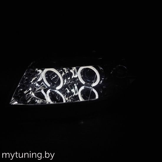 Передние фары angel eyes chrome для VW Passat B5 GP